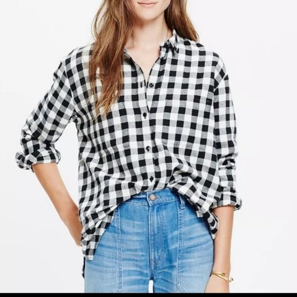 Madewell buffalo check boyshirt flannel - Picture 1 of 8